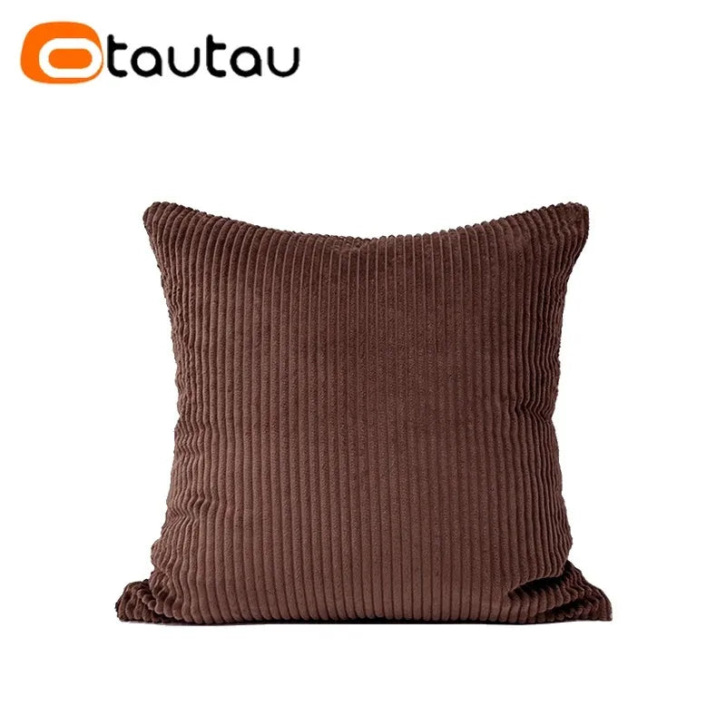 OTAUTAU Cotton Corduroy Cushion Cover – Throw Pillowcase Without Insert, Multiple Sizes 30x50–60x60 cm, KD024