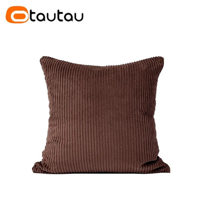 OTAUTAU Cotton Corduroy Cushion Cover – Throw Pillowcase Without Insert, Multiple Sizes 30x50–60x60 cm, KD024