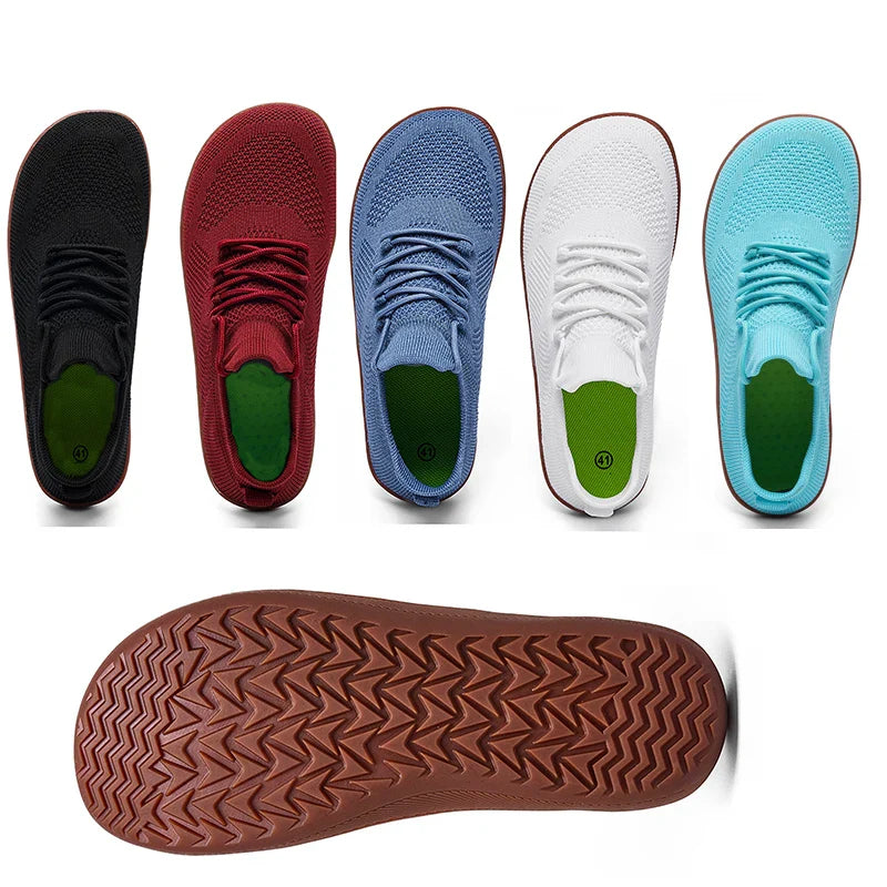 2025 Men's Wide-Toe Casual Shoes — Soft Sole Walking Sneakers, Breathable Mesh Comfortable Barefoot Shoes