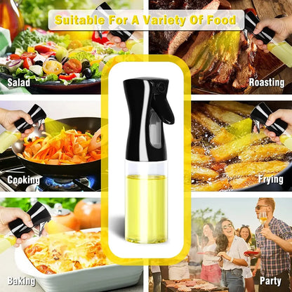 200/300/500ml Oil Spray Bottle – Olive Oil Vinegar Soy Sauce Sprayer Dispenser for Cooking, Baking & Camping