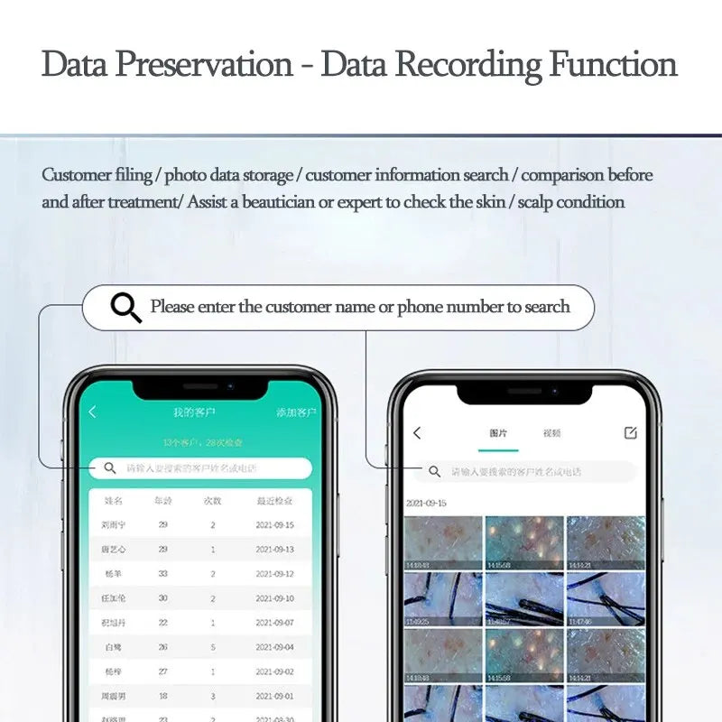 New WiFi HD 5G Scalp & Skin Hair Follicle Detector - Professional 50X/200X Rechargeable UV Skin Analyzer Magnifier