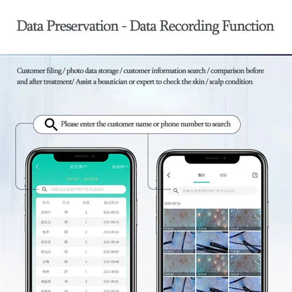 New WiFi HD 5G Scalp & Skin Hair Follicle Detector - Professional 50X/200X Rechargeable UV Skin Analyzer Magnifier