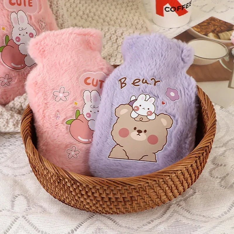 500ML Cute Kawaii Hot Water Bottle — Portable Winter Hand & Bed Warmer for Girls