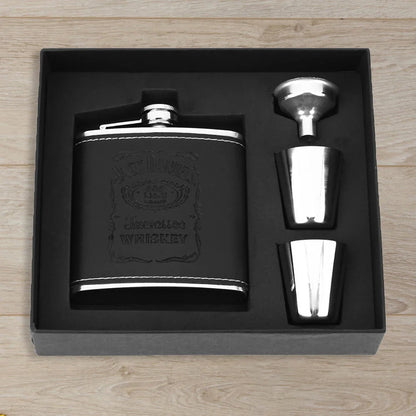 8oz Stainless Steel Hip Flask - Portable Pocket Whisky Flask with Gift Box, Outdoor Alcohol Container for Vodka and Drinks