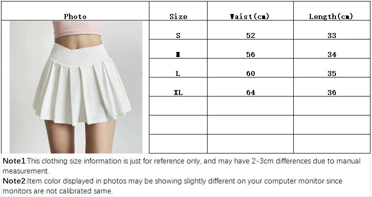 Women’s Sports Short Skirt — Summer High Waist Pleated Skirt with Anti-Walk Yoga Pants, Quick-Dry Breathable Running & Fitness Wear