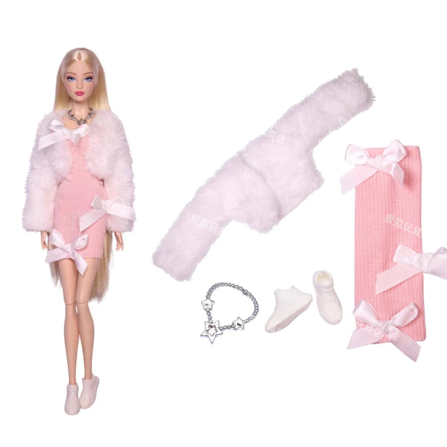 Doll Clothes for 30cm Barbie – Skirt, Outerwear, Pants & Shoes Accessories
