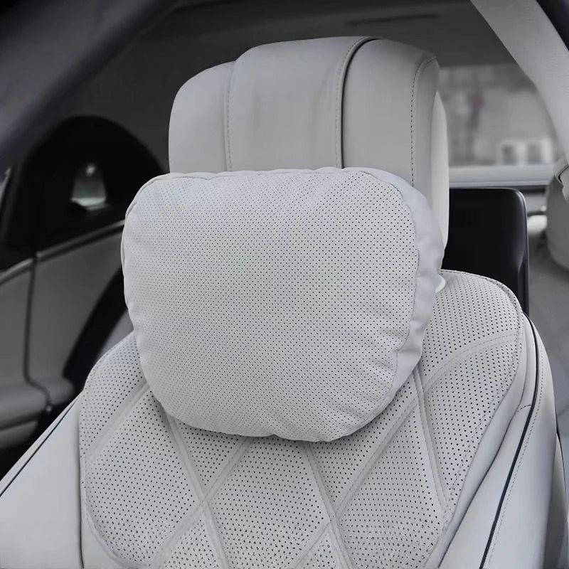 Car Headrest & Lumbar Support Set – Memory Foam Neck Pillow & Waist Cushion | Ergonomic Car Seat Comfort, Anti-Static Support Set