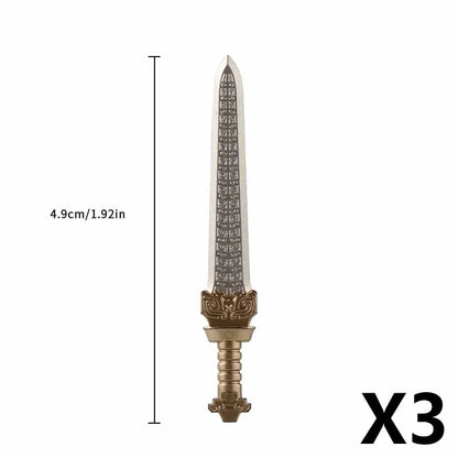 Medieval Figure Weapons Building Blocks Kit – King Sword, Lion Shield, Trident & Double-Edged Axe Battle Toy
