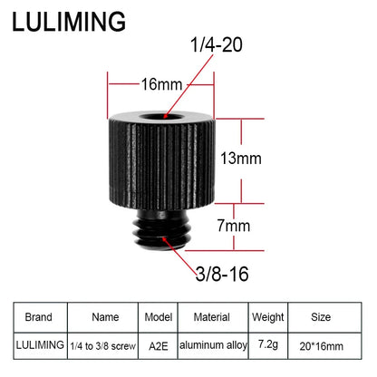 1/4 to 3/8 Inch Camera Screw Adapter - 5/8-27 Microphone Thread Converter for Tripod Ball Head Photography Accessories