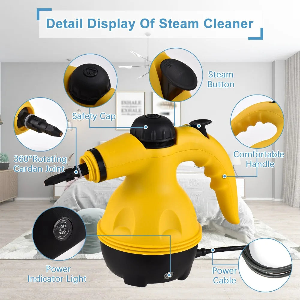 Handheld High-Temperature Steam Cleaner - Kitchen Range Hood, Bathroom & Car Cleaning Tool