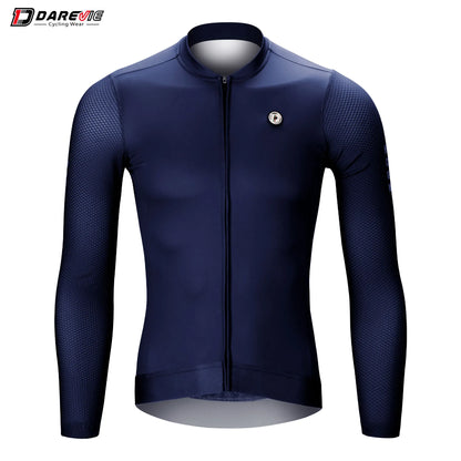 DAREVIE Cycling Jersey - Long Sleeve Aero 3D Mesh Breathable Cycling Shirt for Men and Women