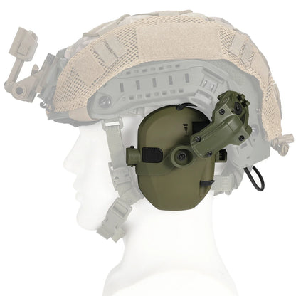 Active Helmet Mounted Earmuffs – Electronic Hearing Protection, Noise Reduction Headphones for Shooting & Hunting