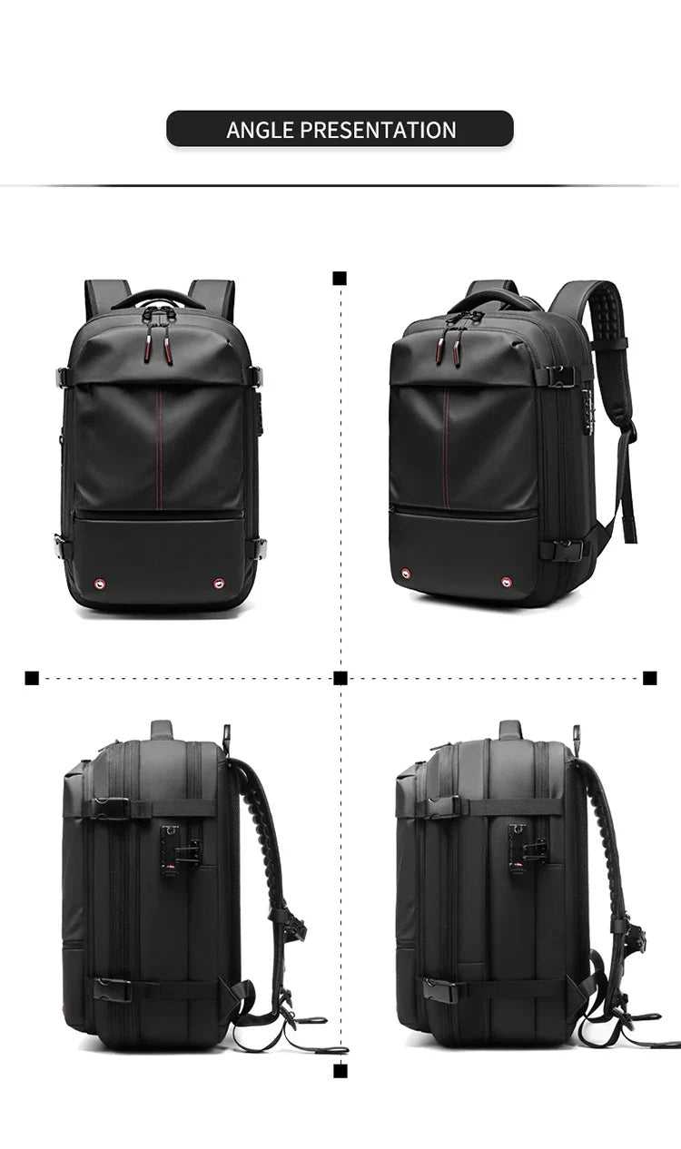 Men's Travel Backpack - Vacuum Compression 17" Laptop Backpack, Large Capacity Business & Hiking Bag