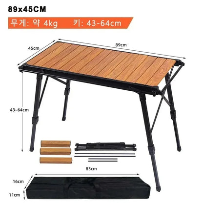 Lohascamping Folding IGT Table – Lightweight Portable Roll Table with Adjustable Legs for BBQ, Desktop Burner & Backpacking