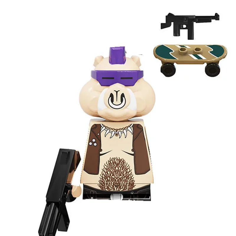 KDL831 Mini Action Figure Building Blocks – Leo, Raph & Don Weapons Movie Bricks MOC DIY Toys for Kids