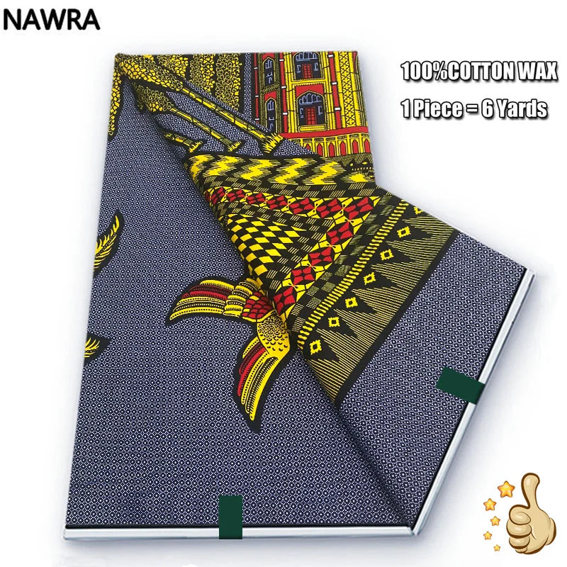 100% Cotton African Wax Print Fabric - High Quality Original Real Wax Ankara Batik Pagne Nigeria Style Sewing Fabric