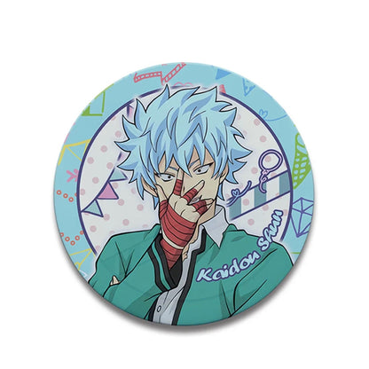Saiki K Anime 58mm Badge Pin - Saiki Kusuo & Teruhashi Kokomi Cosplay Tinplate Brooch Gift