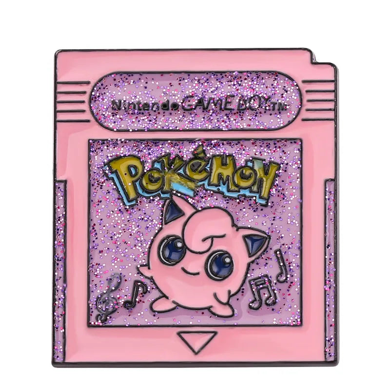 Pokémon Nintendo Gameboy Hard Enamel Pins — Kawaii Pink Jigglypuff Cartoon Brooch Badge for Kids