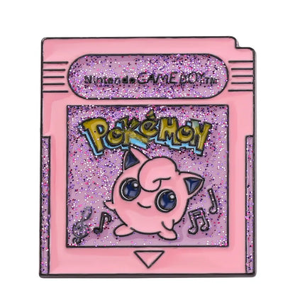 Pokémon Nintendo Gameboy Hard Enamel Pins — Kawaii Pink Jigglypuff Cartoon Brooch Badge for Kids
