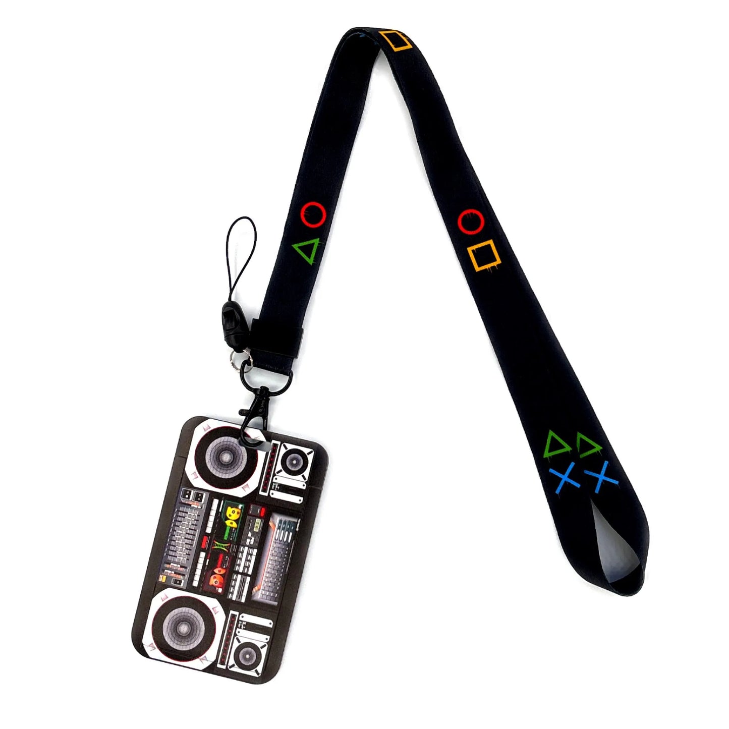 Vintage Tape ID Card Holder with Hanging Rope – Mobile Phone & Chest Card Lanyard