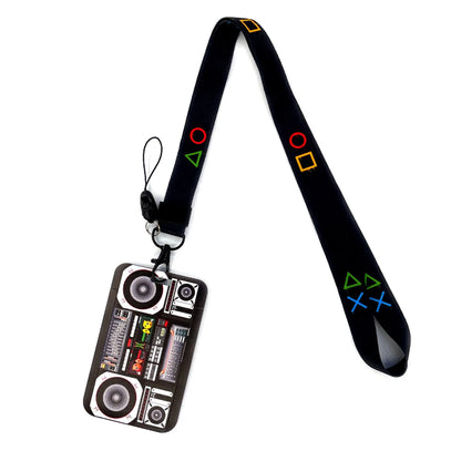 Vintage Tape ID Card Holder with Hanging Rope – Mobile Phone & Chest Card Lanyard