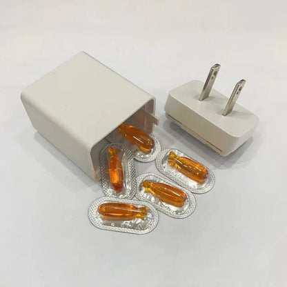 Fake Charger Hidden Safe – Secret Home Diversion Stash Can with Storage Compartment (Hiding Spot)