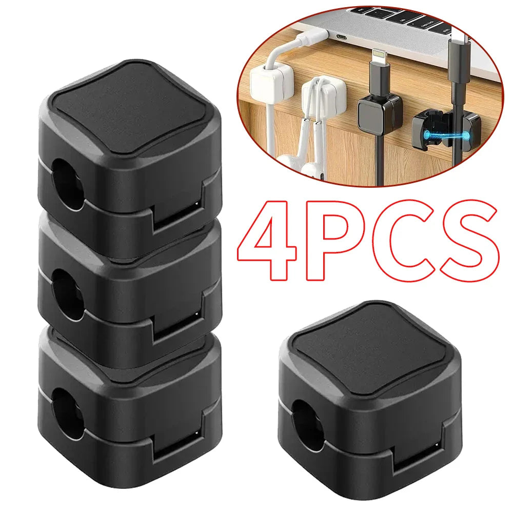 Magnetic Cable Clips – Adjustable Cord Holders for Desk Cable Management, 4/8/16/36PCS Organizer