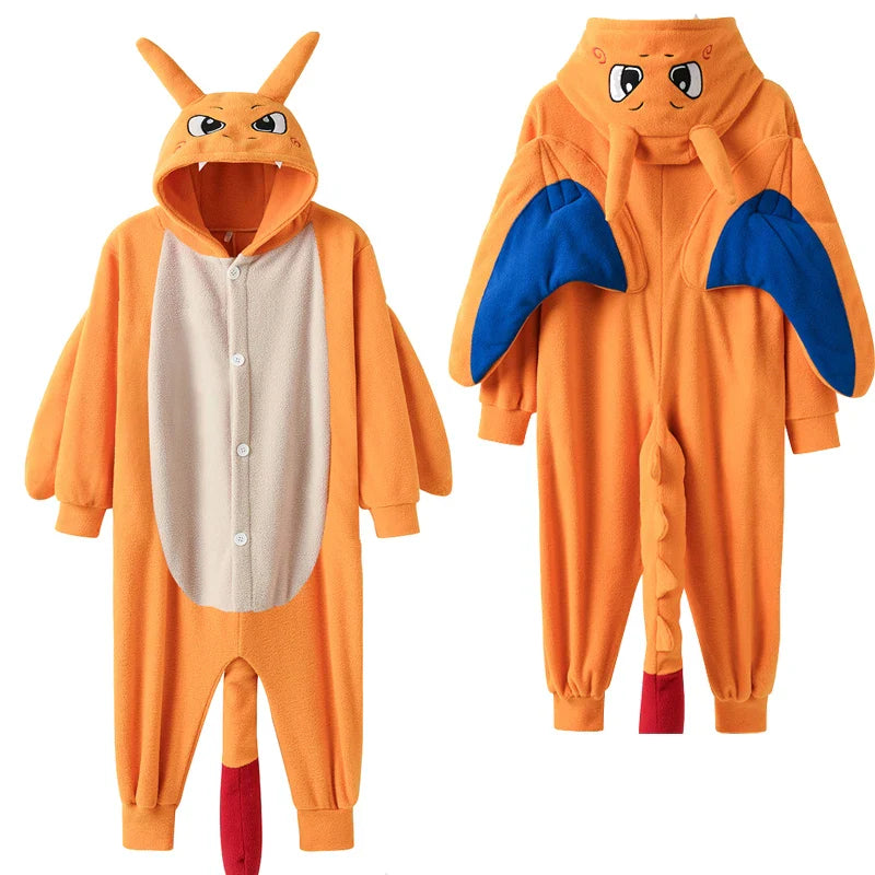 Women’s Kigurumi Onesie — Charizard, Gengar, Umbreon & Piplup Full-Body Pajama for Adults, Halloween Cosplay Costume