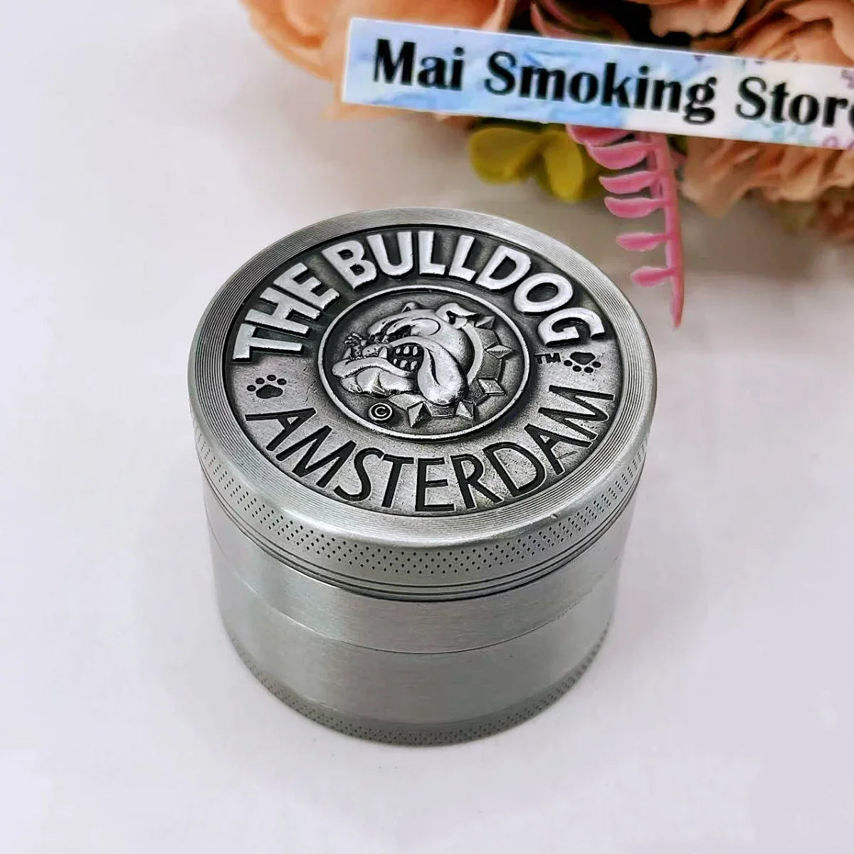 1.6/2-inch Dog Herb Grinder — 4-Layer Metal Manual Spice & Tobacco Mill for Smoking Accessories