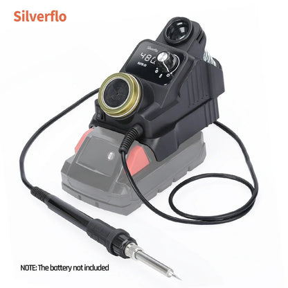 Silverflo 937D-I Cordless Soldering Station – Solder Iron with Sleep Mode, Compatible with DEWALT, Milwaukee, MAKITA 18/20V Batteries