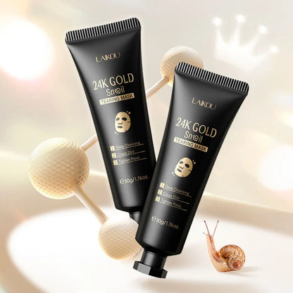 LAIKOU 24K Gold Sakura Peel-Off Face Mask – Anti-Wrinkle, Whitening & Blackhead Removal Skincare