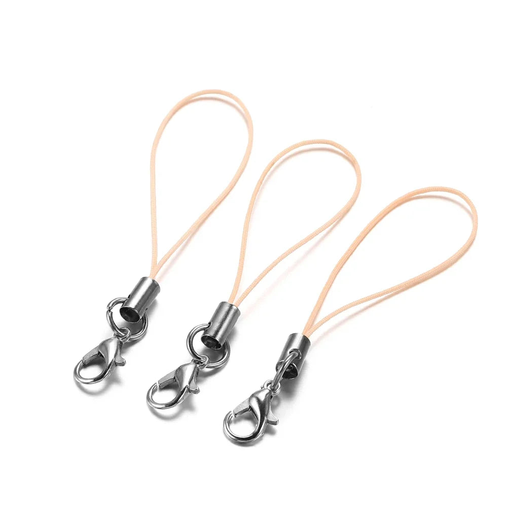 20/50/100PCS Lanyard Strap Cords - Lobster Clasp Rope Keychains for Charms, Pendants, Mobile Accessories & DIY Crafts