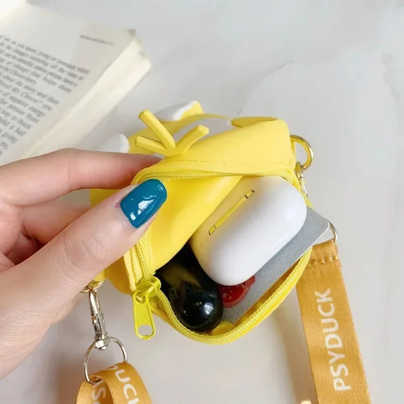 Cute Pikachu Silicone Purse – Pokémon Anime Shoulder Bag for Kids, Small Storage Princess Messenger Gift