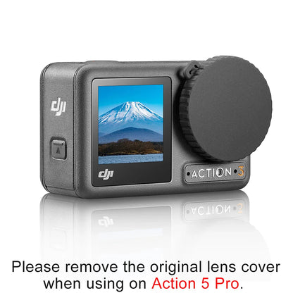 DJI Osmo Action Screen Protector & Lens Cover Kit — Tempered Glass Film with Bag Case for Action 3, 4, 5 Pro Accessories