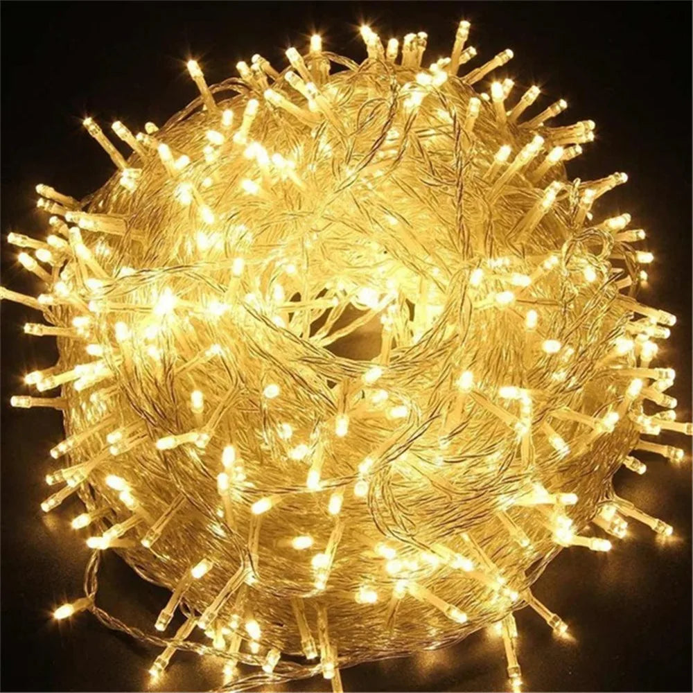 LED Christmas String Lights - 5M–100M Fairy Lights for Patio, Wedding & Holiday Decor