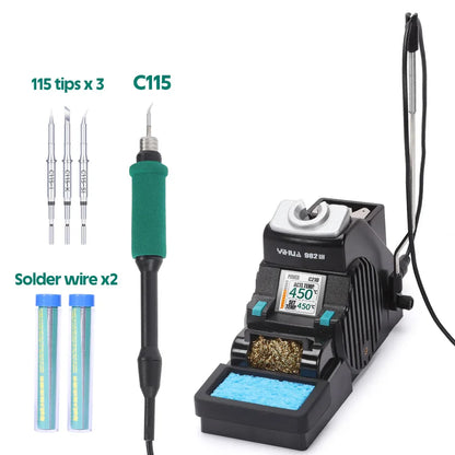 YIHUA 982-III Precision Soldering Station – Adjustable Temperature Soldering Iron for C115 C210 C245 Welding & Rework