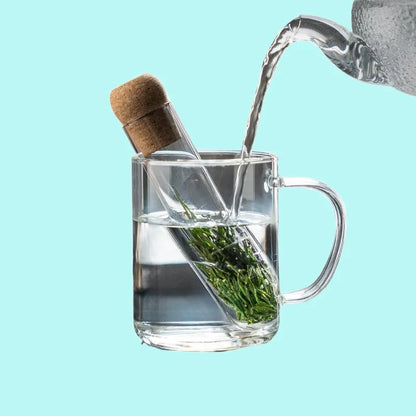 Glass Tea Infuser – Stylish Tea Strainer for Mug, Puer & Herb Tea Filter Accessory