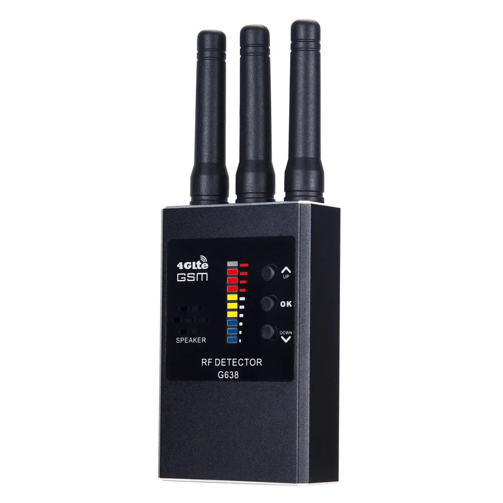 G638 Anti-Spy Wireless RF Signal Detector — GSM, GPS Tracker & Hidden Camera Finder, Professional Military Version