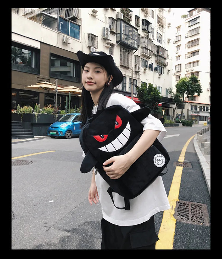 TAKARA TOMY Pokémon Gengar Backpack — Cute Cartoon School Bag for Kids, Student Gift Mochila