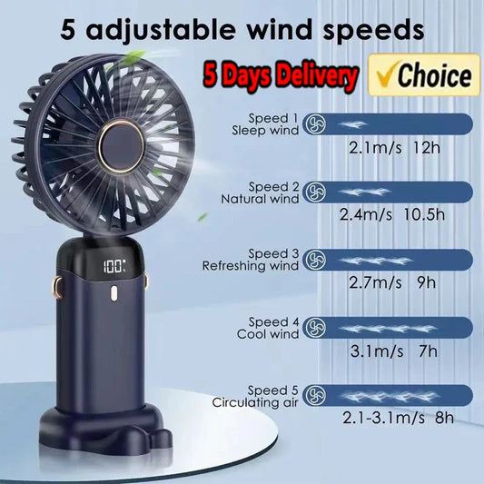 Portable Electric Fan and Mini Air Conditioner – Rechargeable Neck Fans for Home, USB and Handheld