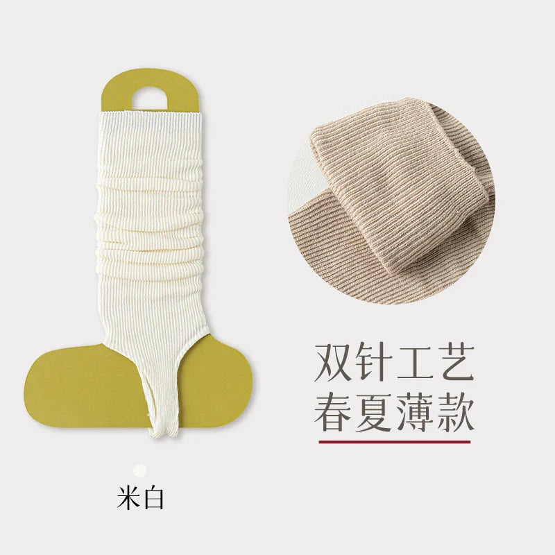 Spring & Summer Thin Knitted Leg Warmers – Trendy Comfortable Calf Socks & Foot Warmers, Red Stockings