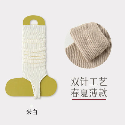 Spring & Summer Thin Knitted Leg Warmers – Trendy Comfortable Calf Socks & Foot Warmers, Red Stockings
