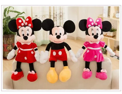 Disney Mickey & Minnie 35cm Plush Toy Cute Couple Red Pink Gift for Kids