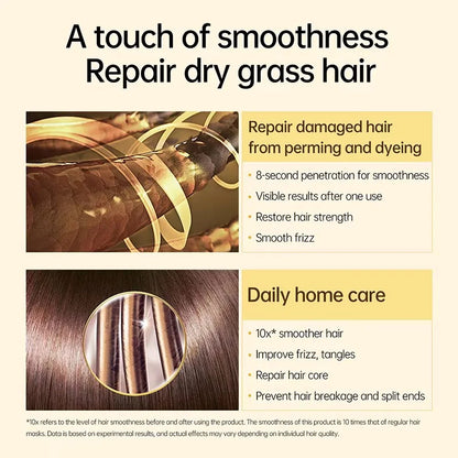 Keratin Hair Mask – 5-Second Magical Repair for Damaged, Frizzy Hair, Deep Moisturizing & Smooth, Shiny Hair Care Treatment