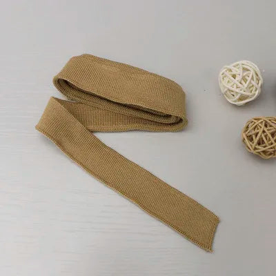 2CM Solid Color Ribbed Mercerized Cotton Knit – Soft T-Neck Short Cuffs with Elastic Edge