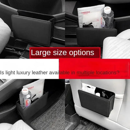 Car Trash Can & Storage Bag — Foldable Hanging Seat Back Organizer for Car Door & Interior Storage