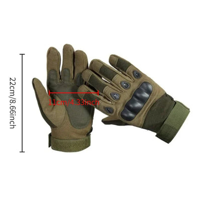 Tactical Military Gloves – Anti-Slip Combat & Shooting Gloves for Men, All Finger Design for Bicycle & Outdoor Use
