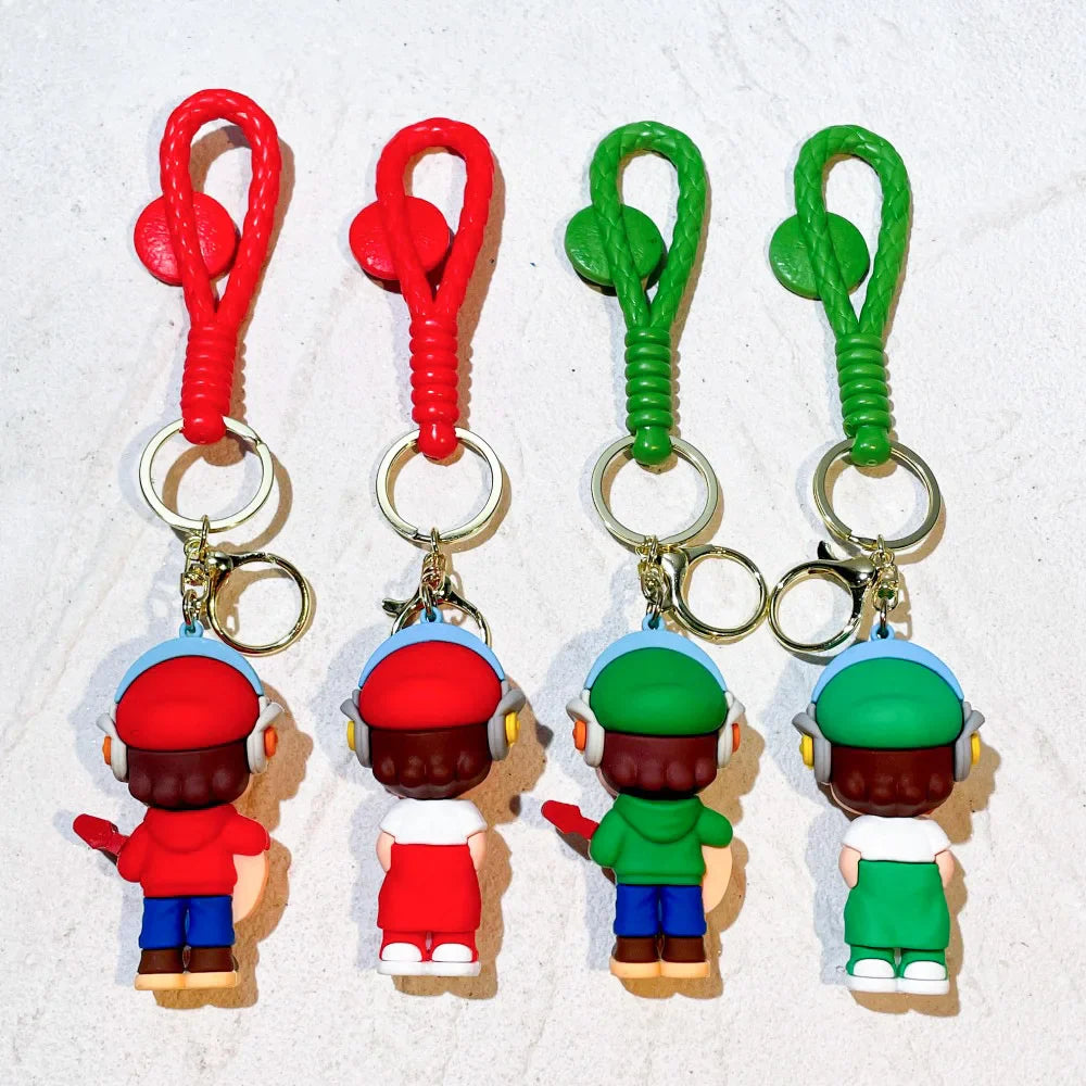 Super Mario Bros Keychain – 27 Cute Cartoon Character Action Figure Toy Doll Gift for Kids