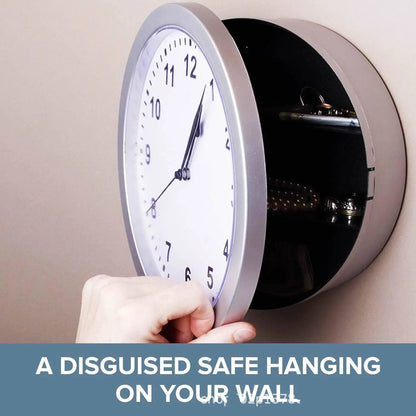 Secret Wall Clock with Hidden Compartment – Safe Box for Cash, Jewelry & Valuables (Home/Office Decoration)