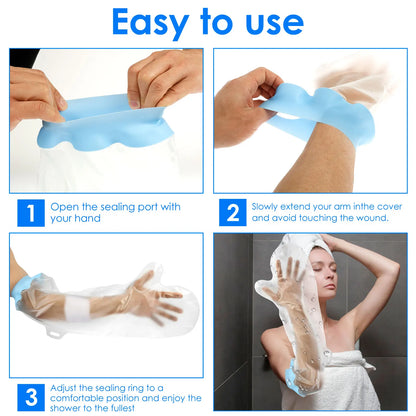 Waterproof Arm & Hand Shower Cast Cover – Adult Protective Sleeve for Wounds, Fractures & Bandages